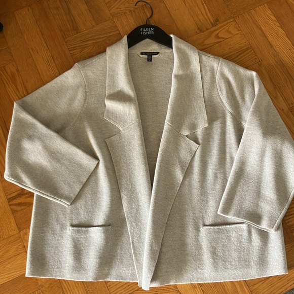 NWOT Eileen Fisher 100% Wool Knit Boxy Jacket size 1X - Picture 2 of 9